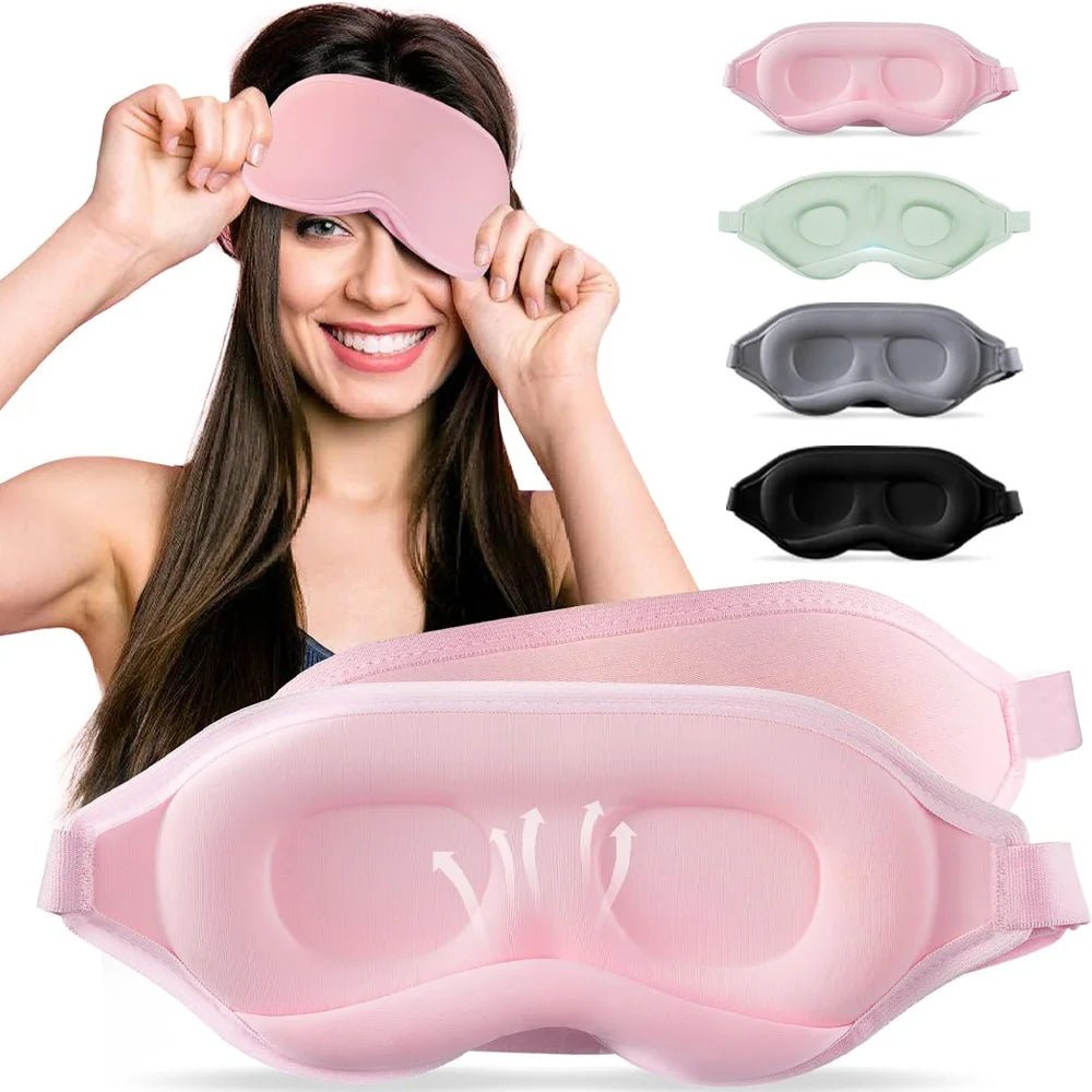 3D - shaped men's and women's sleep eye masks provide perfect light - blocking, are soft and comfortable, suitable for travel A - DH - lily supply