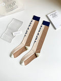 Women's Korean Vintage Over Knee Long Socks - Trendy Fashion Stockings - lily supply