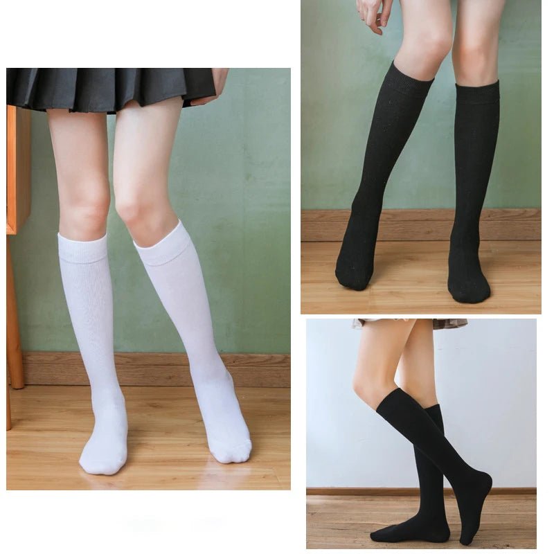Women's JK Below - Knee High Cotton Socks – Japanese School Style - lily supply