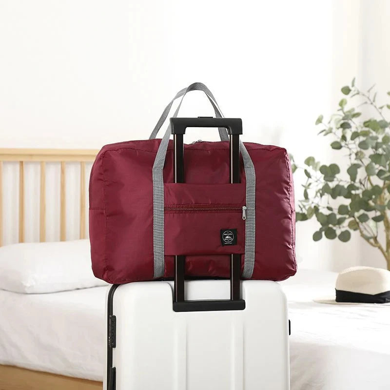 Collapsible Travel Bag for Women Girls - Lightweight Carry-On Luggage with Large Capacity Soft Fabric for Weekend Trip Business