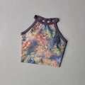 Women's yoga sports vest, printed design fixed one - piece I - shaped bra gathering shock - absorbing retro yoga vest - lily supply