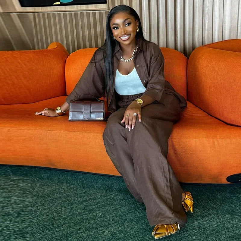Elegant Two-Piece Shirt & Trouser Set