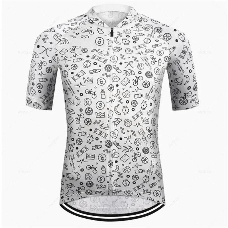 Men's Pro Team Cycling Jersey – Black Short Sleeve Summer Shirt - lily supply