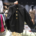 Women's Loose Pointed Collar Office Blouse
