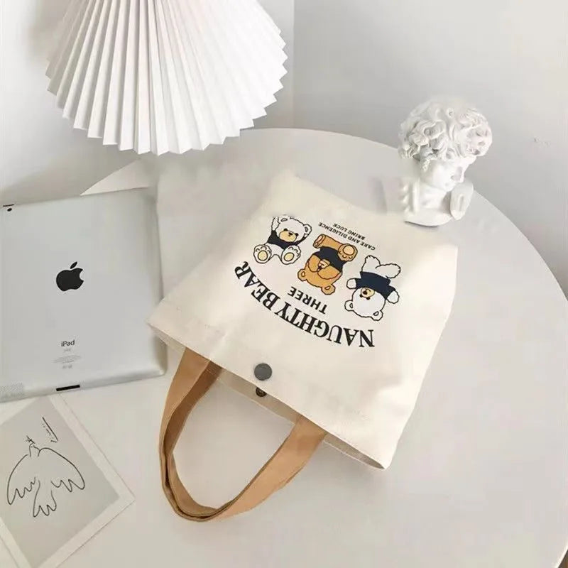 Canvas Small Versatile Handbag - Lunch & Shopping Bag