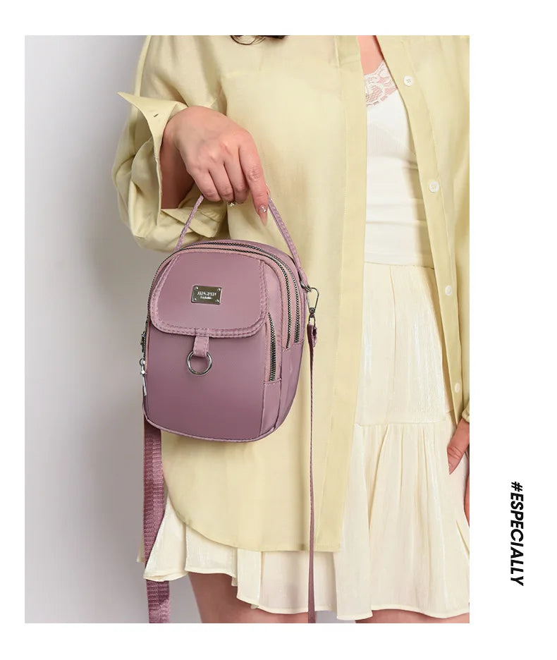 Women's Lightweight Phone Crossbody Tote Bag - Multi-Pocket Daily Outing Bag