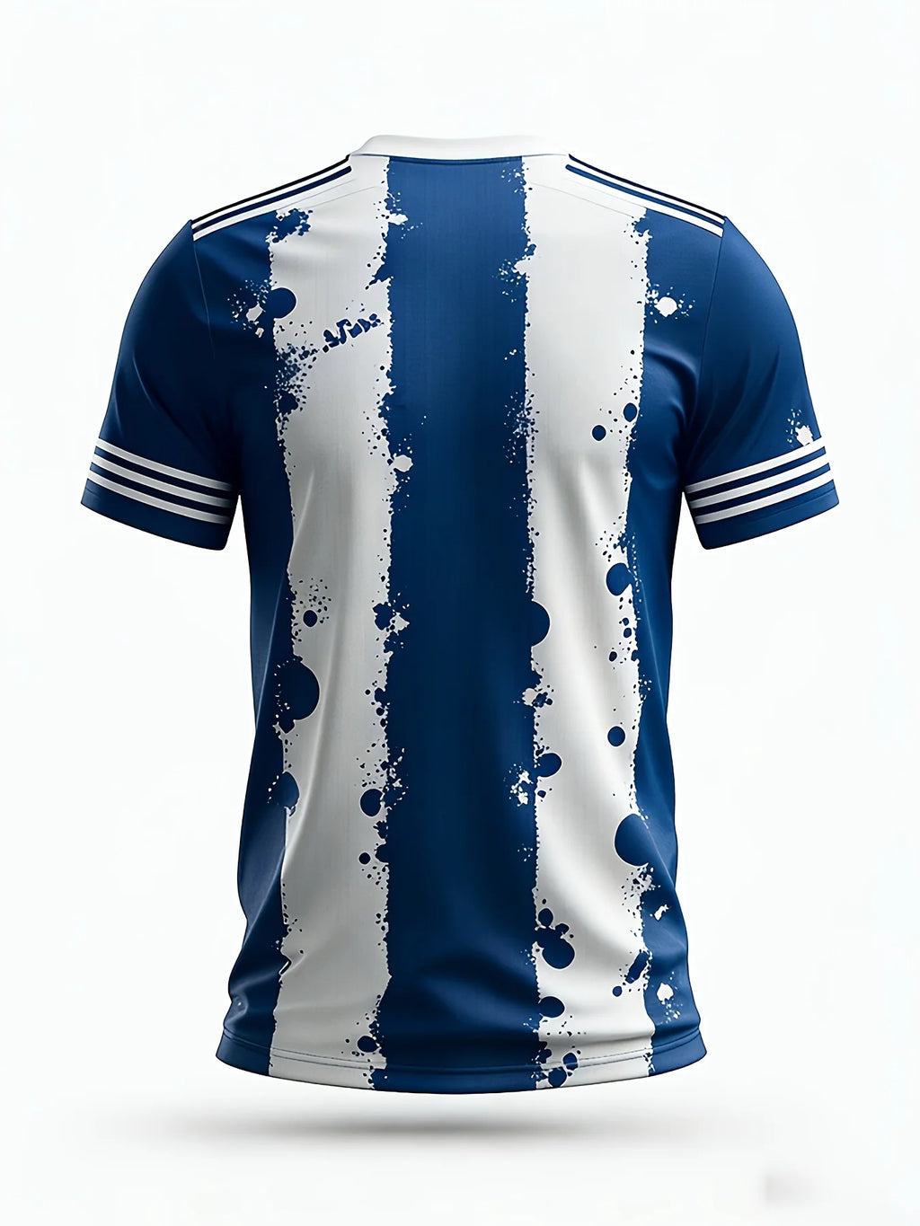 Men’s Football Jersey – Blue & White Stripes with CFM Team Emblem