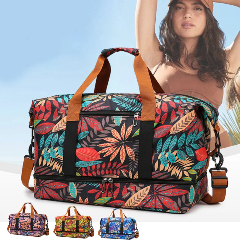 Travel Gym Bag Luggage Portable Fitness Shoulder Crossbody Handbags For Women Men  Outdoor Duffel Carry On Weekender Yoga Bag