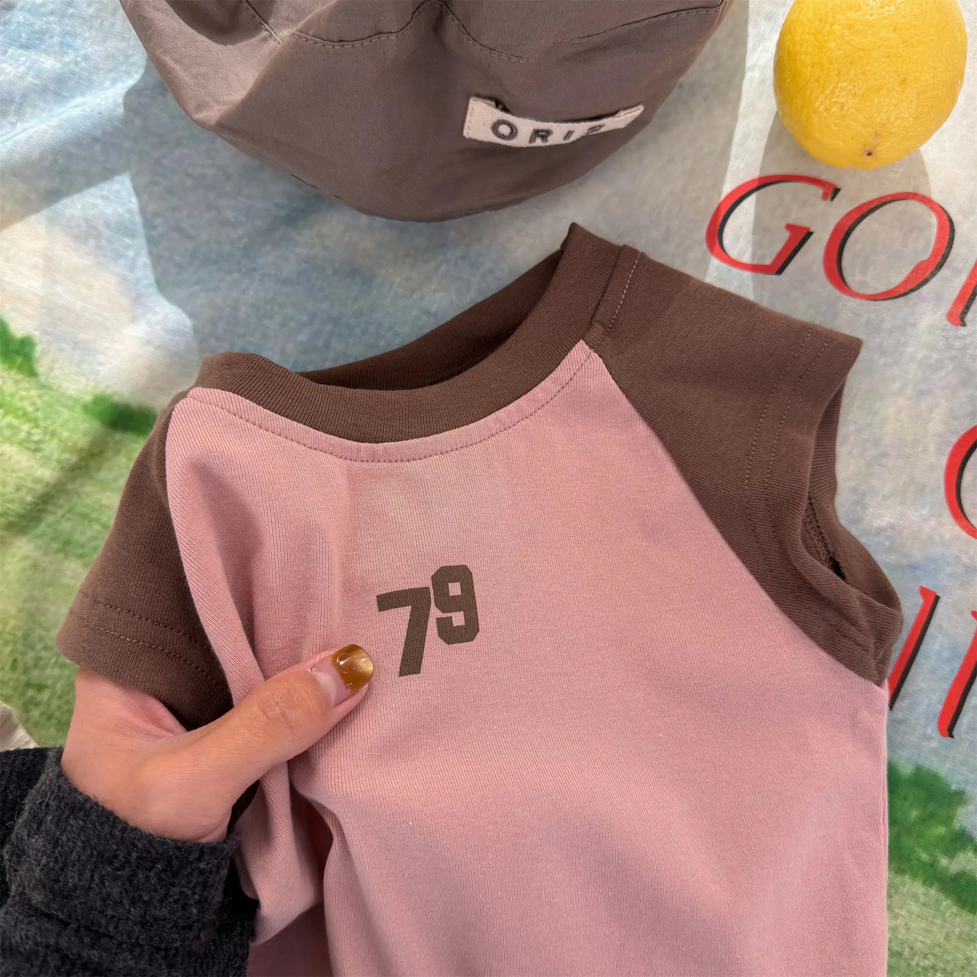 Girls T-shirt 2026 Spring and Summer New Children's Clothing Korean Style Girl Baby Fashion Casual Matching Color T-shirt - lily supply