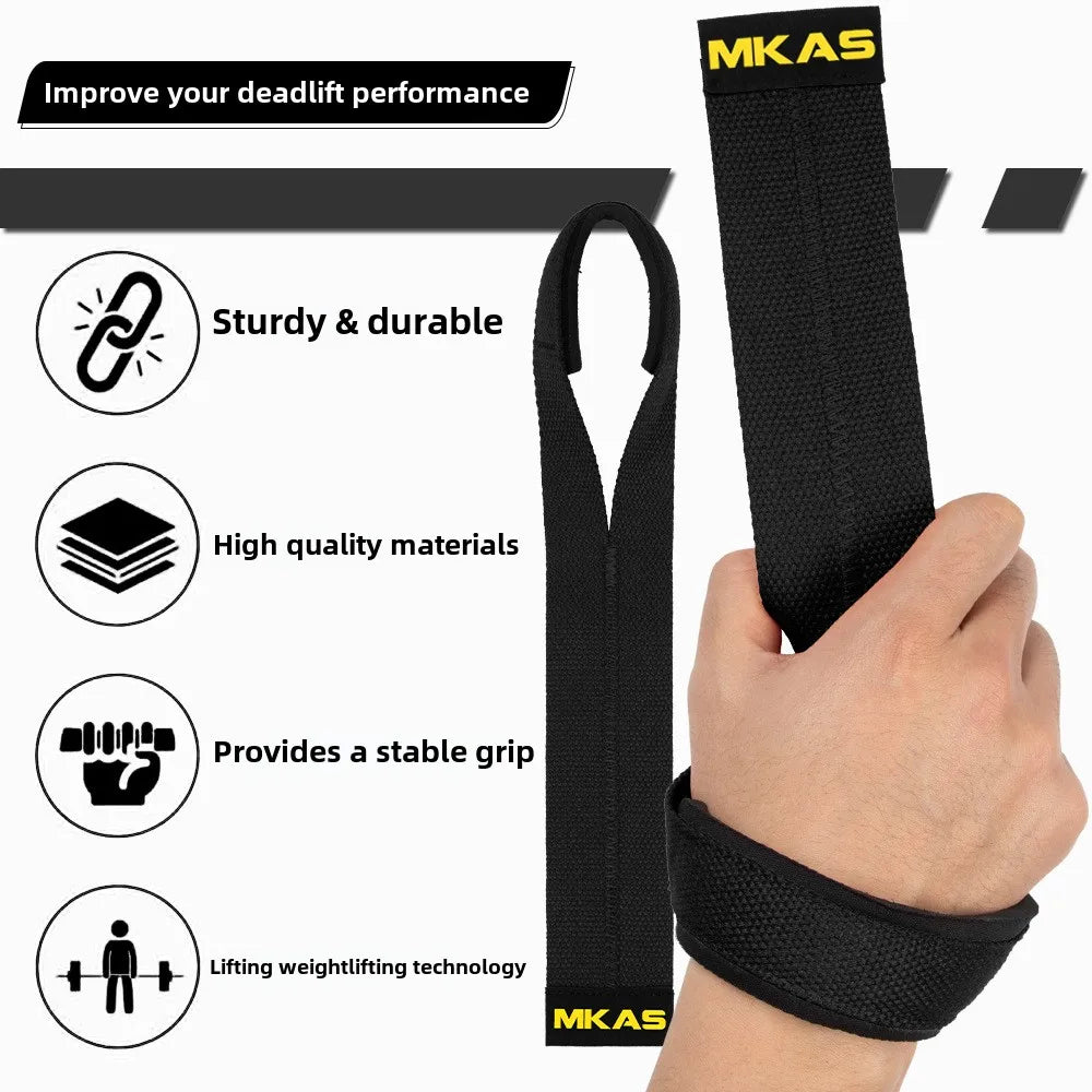 Gym Lifting Straps Barbell Deadlift Belt - Anti-Slip Wrist Wraps
