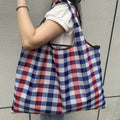 Eco-Friendly Reusable Folding Tote Bag - Compact Shoulder Bag for Travel & Shopping