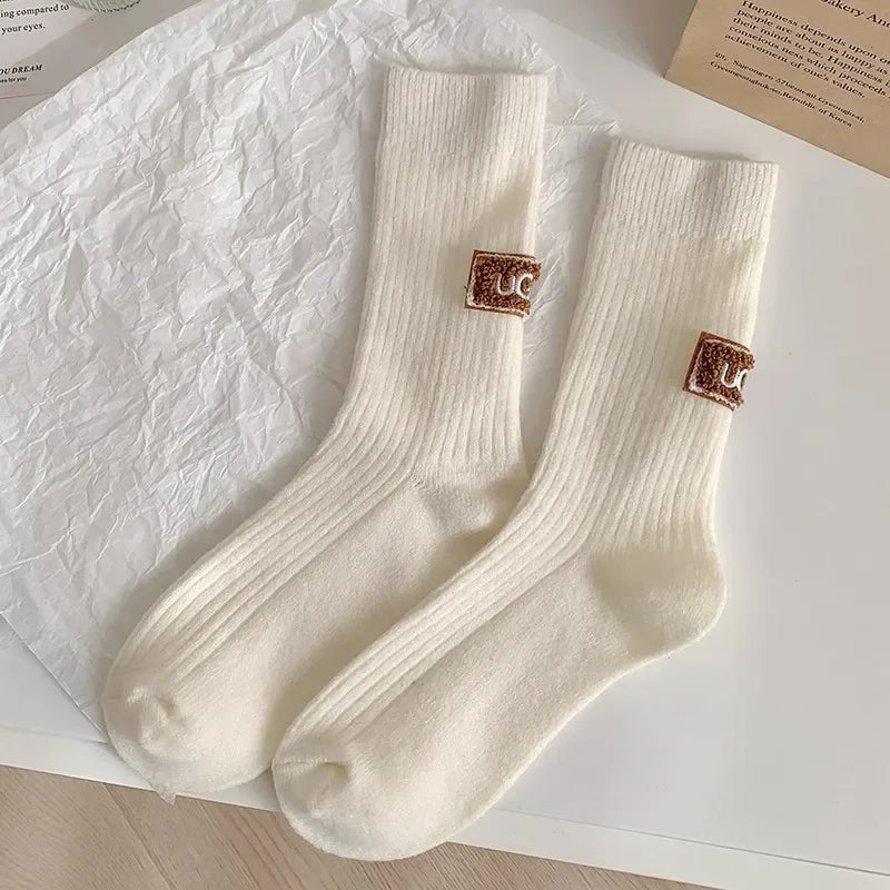 Women's Furry Heel Knitted Snow Boot Socks – Cosy Winter Boot Socks - lily supply