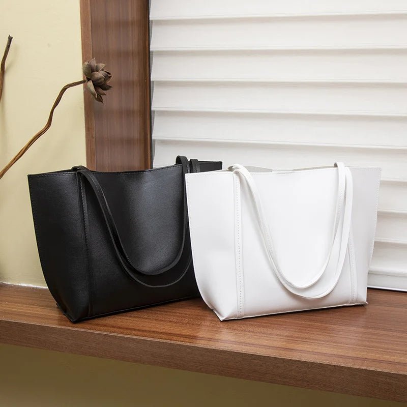 Women's Minimalist Solid Colour Travel Tote Bag - Large Capacity Fashion Shoulder - lily supply