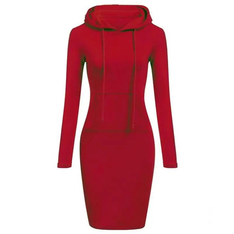 Ladies Dress Autumn Women Hooded Dresses Hoodies Women Sweatshirts Women Hoodies Dress Tops Ladies Clothing - lily supply
