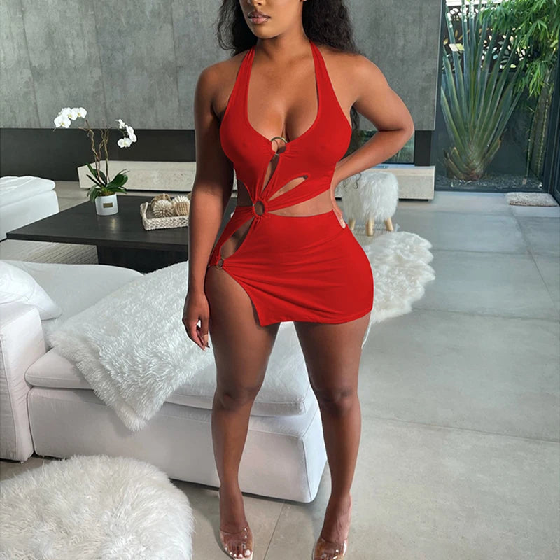 Women's Hollow Bodycon Mini Dress