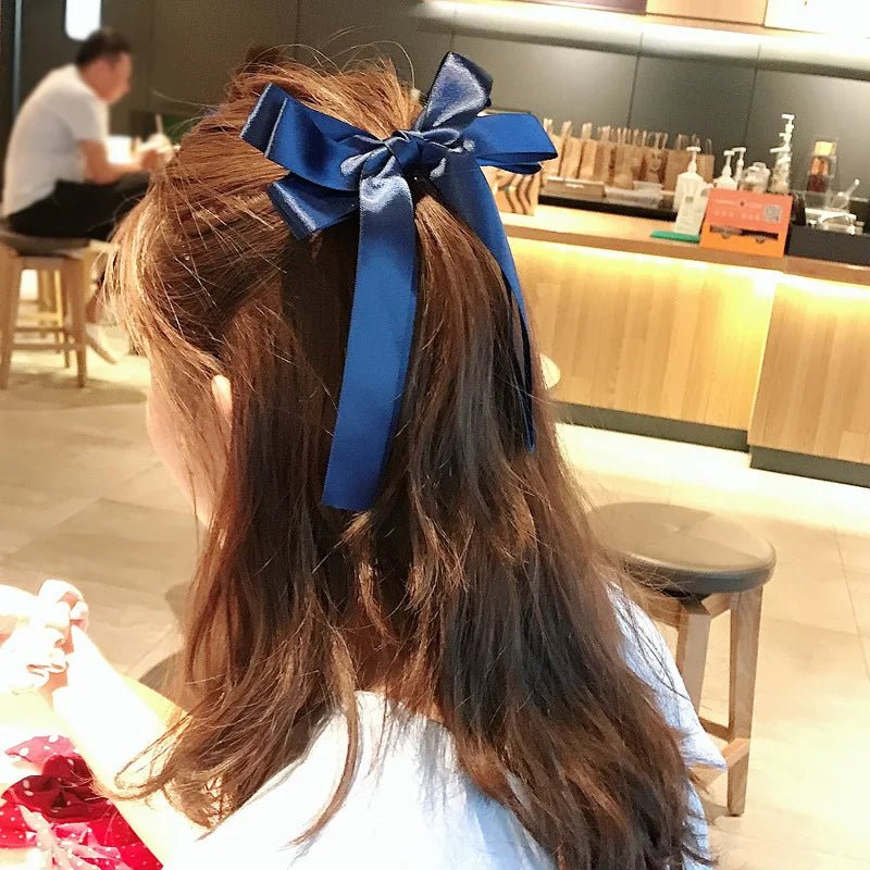 Korean BowKnot Hair Tie Scrunchies - Long Ribbon Elastic Hair Bands - lily supply