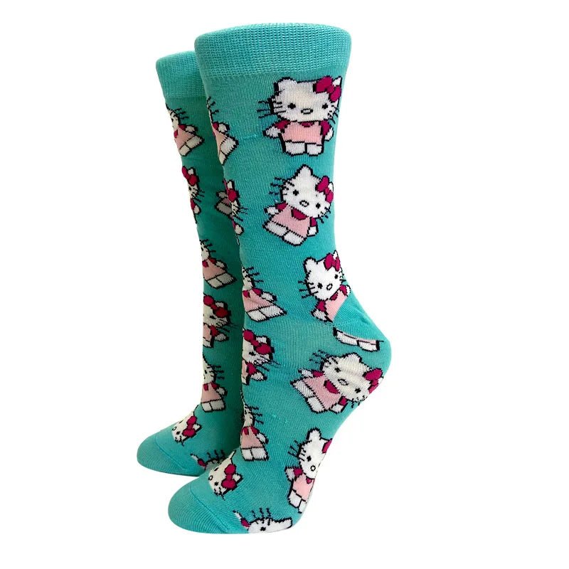 Anime Harajuku Cartoon Cat Long Socks – Kawaii Over - Knee Socks - lily supply
