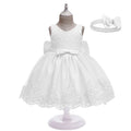 Girls Elegant dress for girl Toddlers kids White Wedding Party Gown Baptism Ceremony Vestidos Festive dress new year Clothing - lily supply