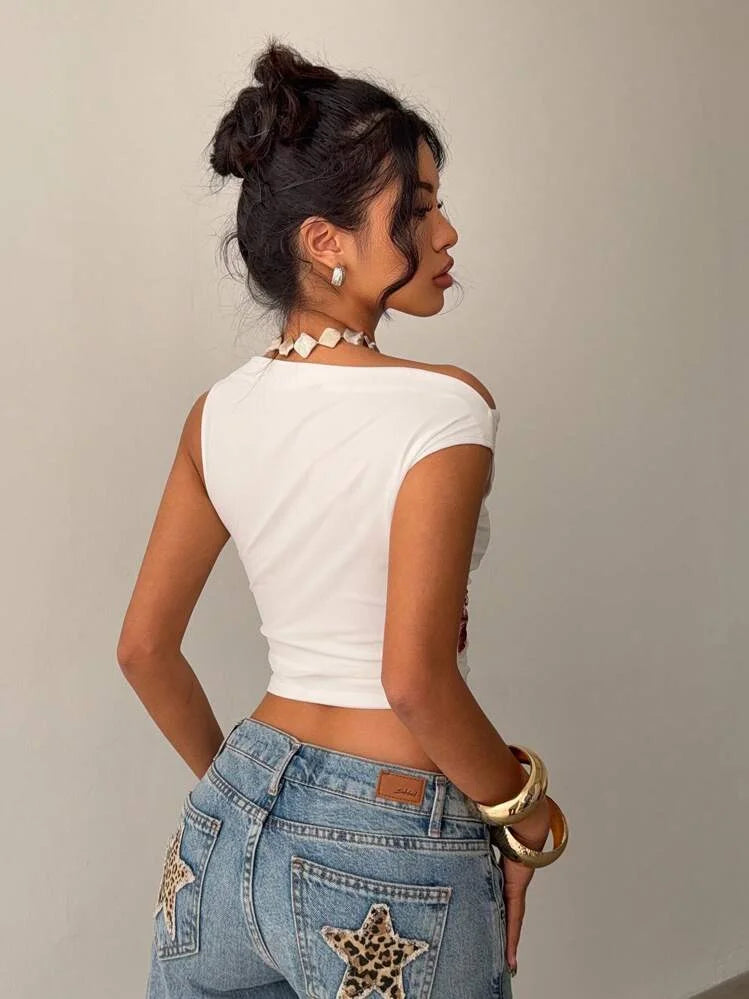 Women's Sexy Off Shoulder Sleeveless Top