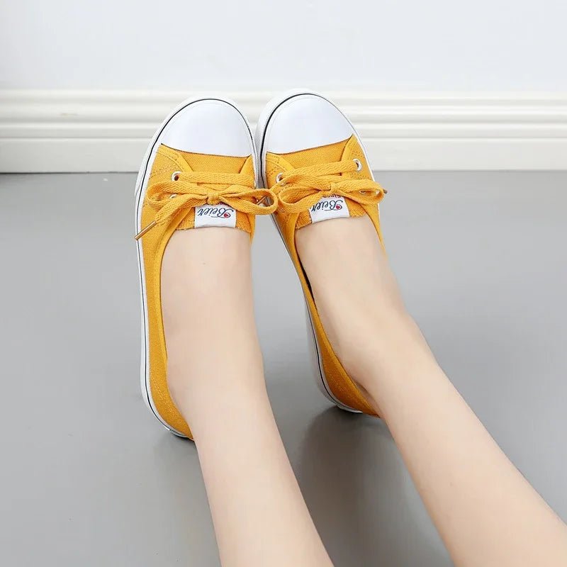 2023Sneakers Shoes for Women Zapatillas Mujer Solid Sapatilha Feminina Zapatilla Tenis Feminino Lace - up White Chaussures Plates - lily supply