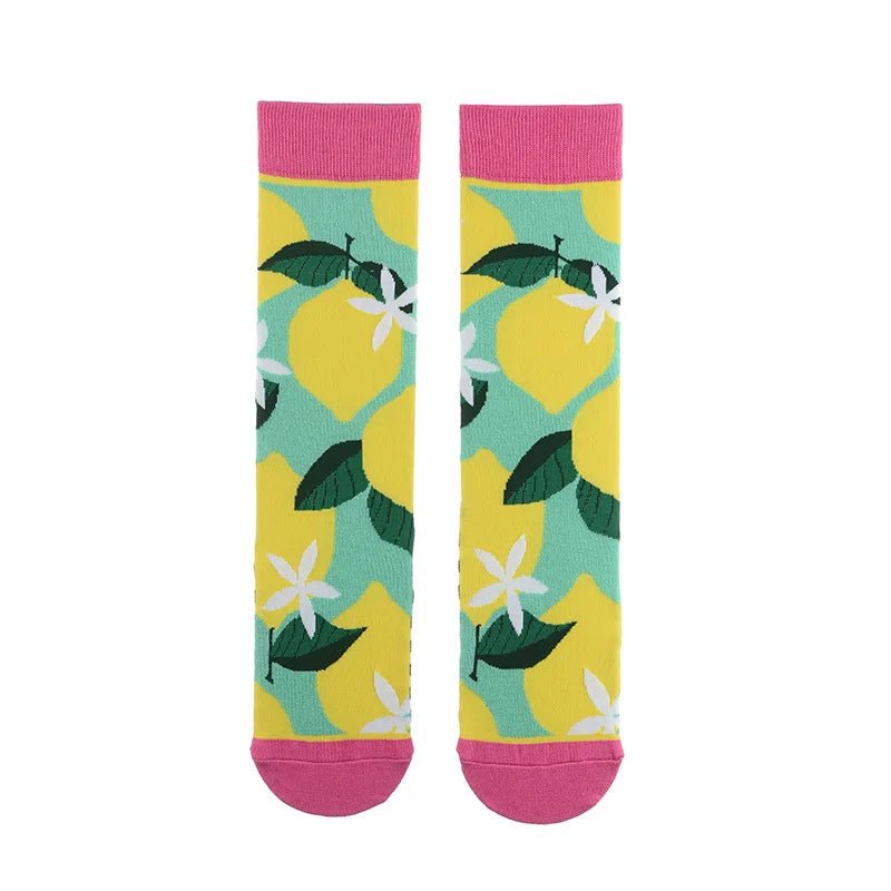 Women's Plant, Hedgehog & Sloth Print Socks – Trendy Casual Socks - lily supply