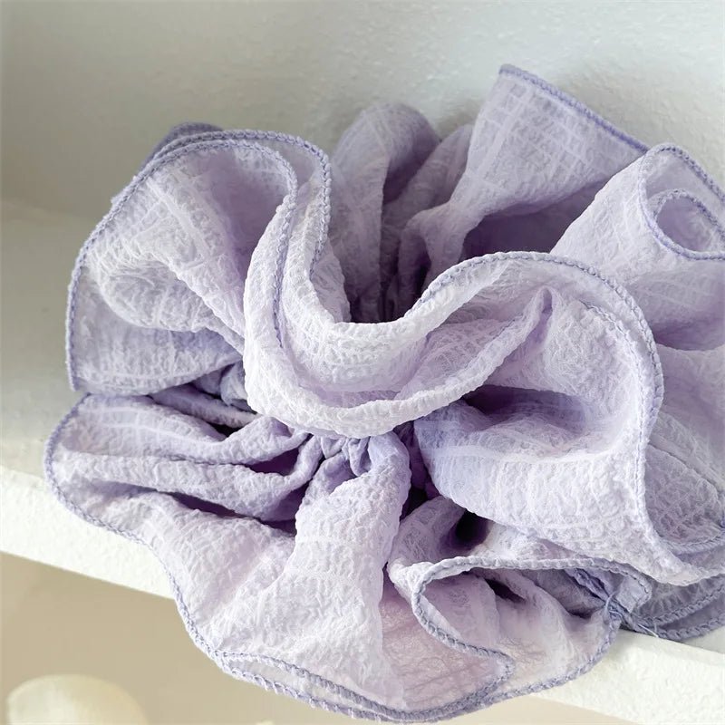 Korean Fashion Double Fold Scrunchie - High Elastic Ponytail Holder - lily supply