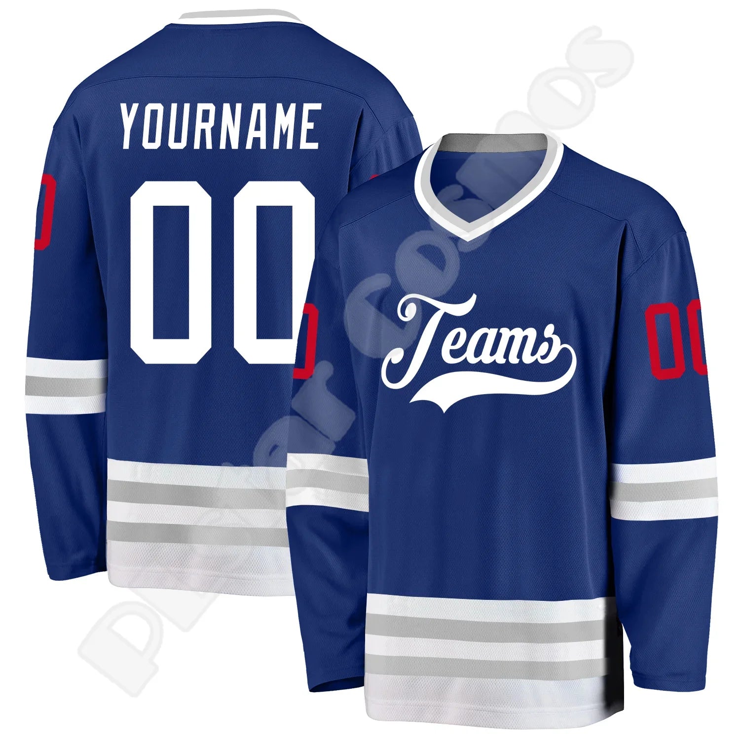 Custom Retro Hockey Jersey – Personalised Name, Team Logo & Number - lily supply
