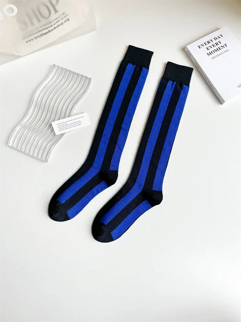 Women's Korean Vintage Over Knee Long Socks - Trendy Fashion Stockings - lily supply