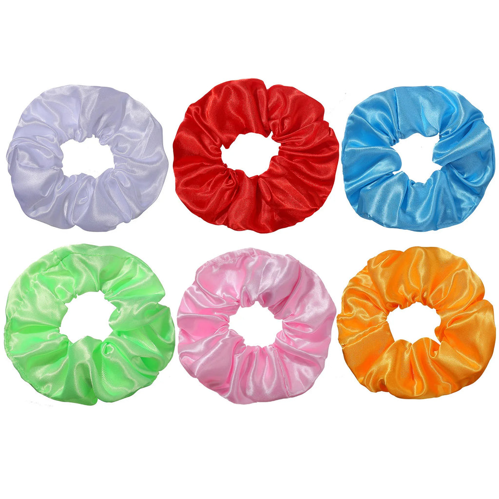 10pc LED Light Up Hair Scrunchie - Elastic Satin Party Ponytail Holder - lily supply