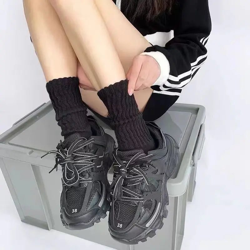 Women's Lolita Knitted Long Socks – Over - Knee Thigh High Socks - lily supply