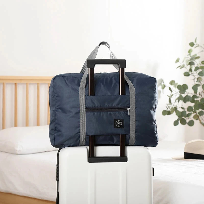 Collapsible Travel Bag for Women Girls - Lightweight Carry-On Luggage with Large Capacity Soft Fabric for Weekend Trip Business