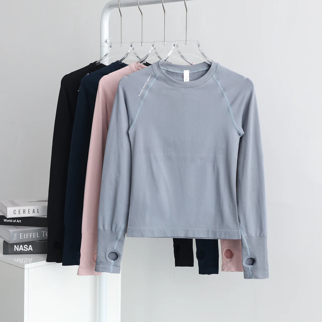 Women's Outdoor Sports Shirt Yoga Wear Fitness T-Shirt Running Workout Tops T-shirt Female Sportswear Exercise Gym Clothing - lily supply