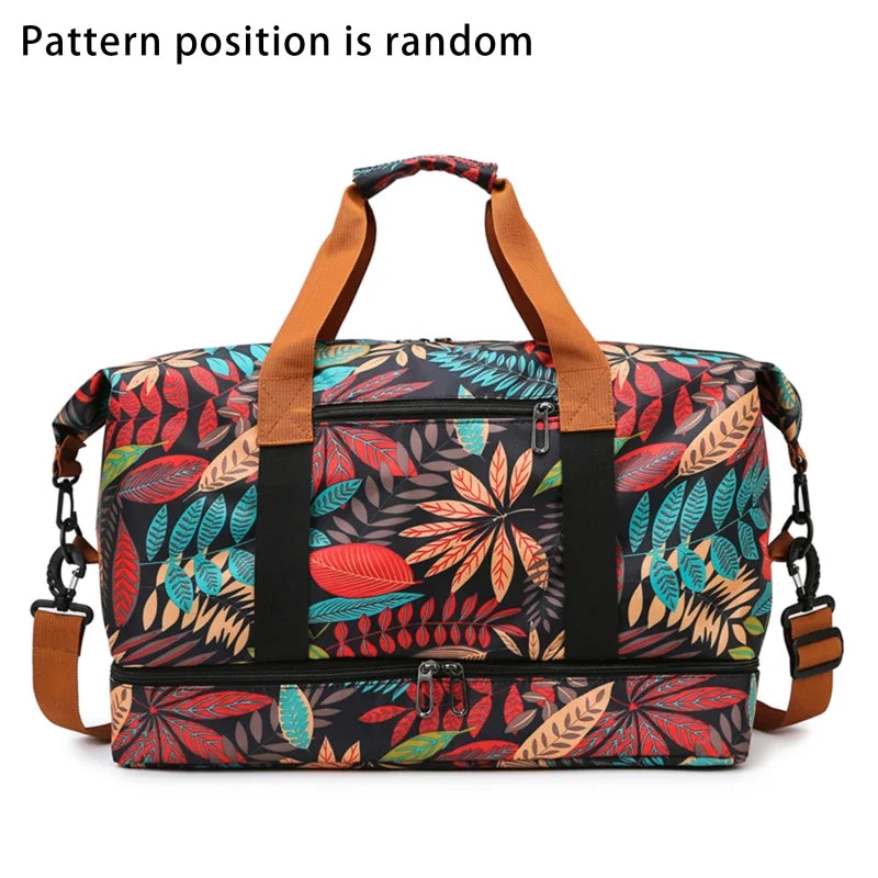 Travel Gym Bag Luggage Portable Fitness Shoulder Crossbody Handbags For Women Men  Outdoor Duffel Carry On Weekender Yoga Bag