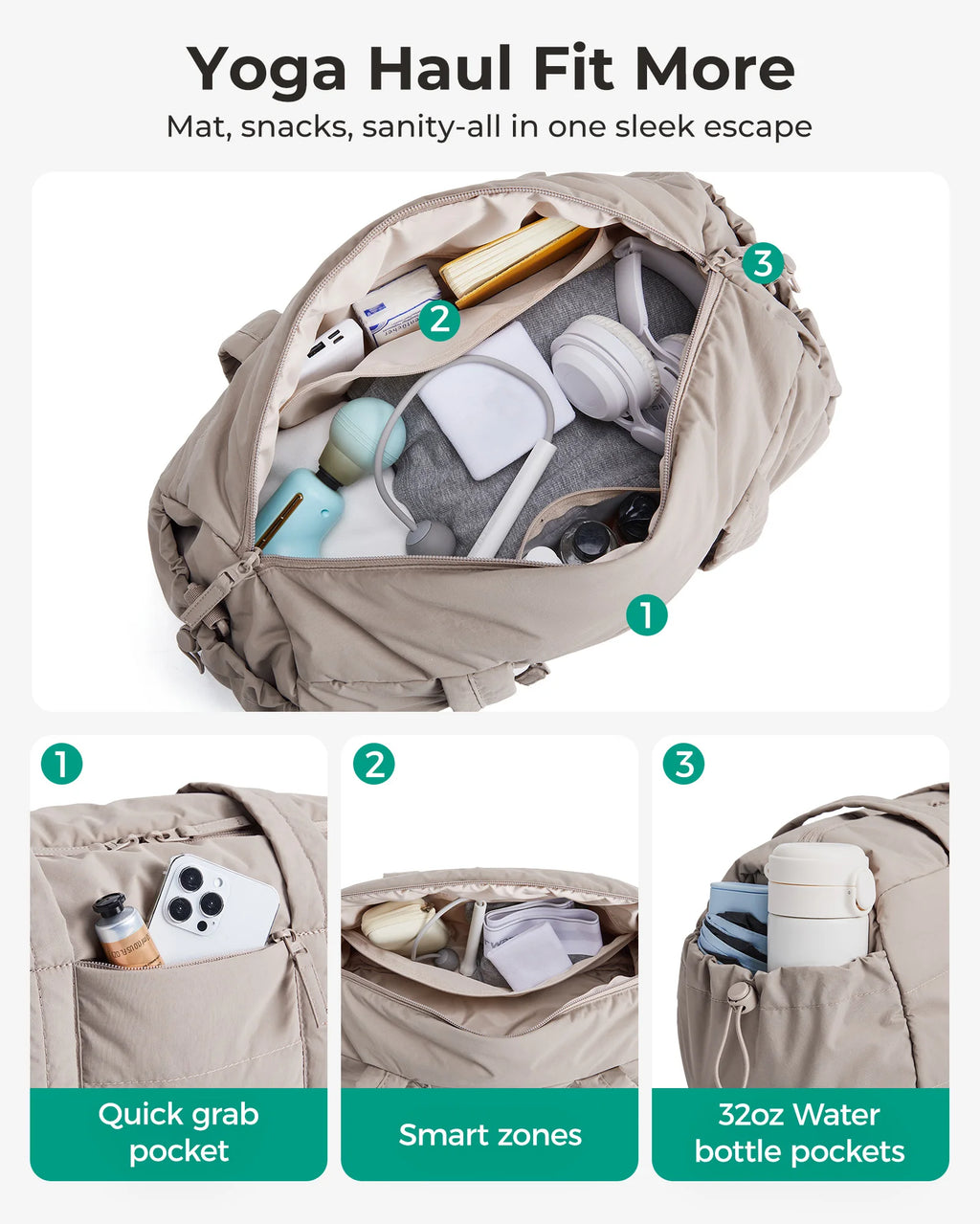 BAGSMART Travel Bag for Women Sport Gym Bag with Wet Pocket Large Capacity Weekend Trip Overnight Bag Travel Essentials