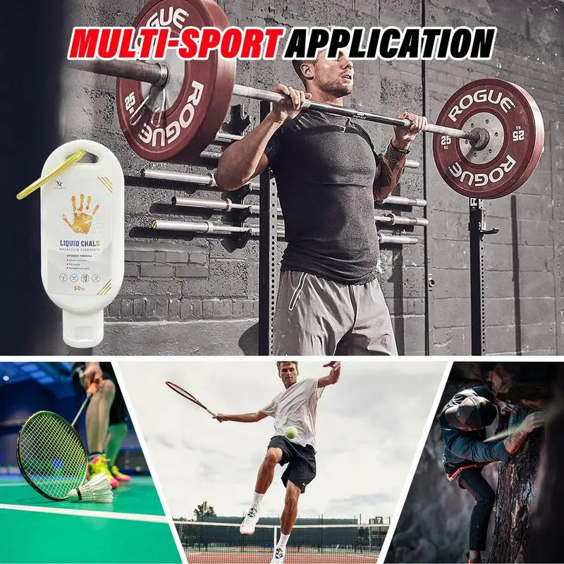 Sports Liquid Magnesium Grip Powder - Anti-Slip Cream for Gym Pole Dancing Climbing