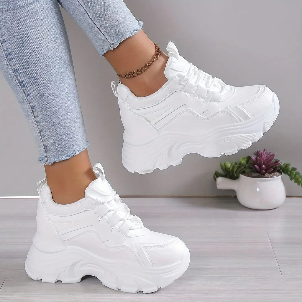 Women's Casual Sports Shoes - Elegant for All Seasons ,lightweight Comfortable Platform Sneaker,white Shoe All - match - lily supply