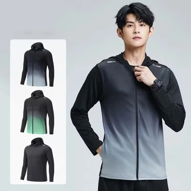 Men's Waterproof Hooded Cycling Windbreaker - Quick Dry Running Outdoor Jacket