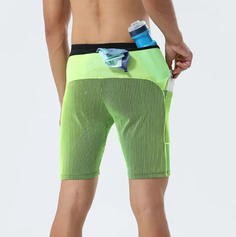 Men's Marathon Running Shorts – Compression Liner & Back Mesh Pocket