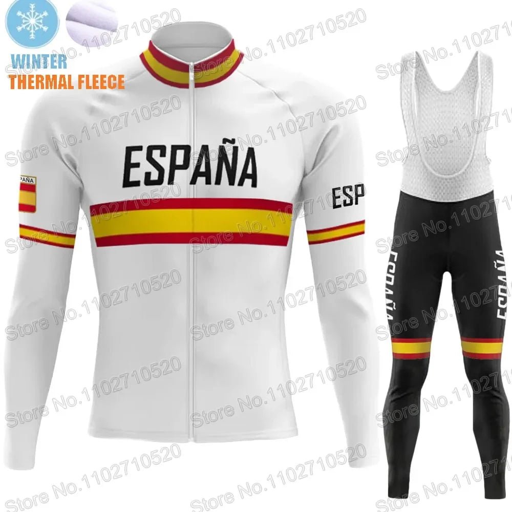 Spain National Team 2025 Cycling Jersey – Long Sleeve Set - lily supply