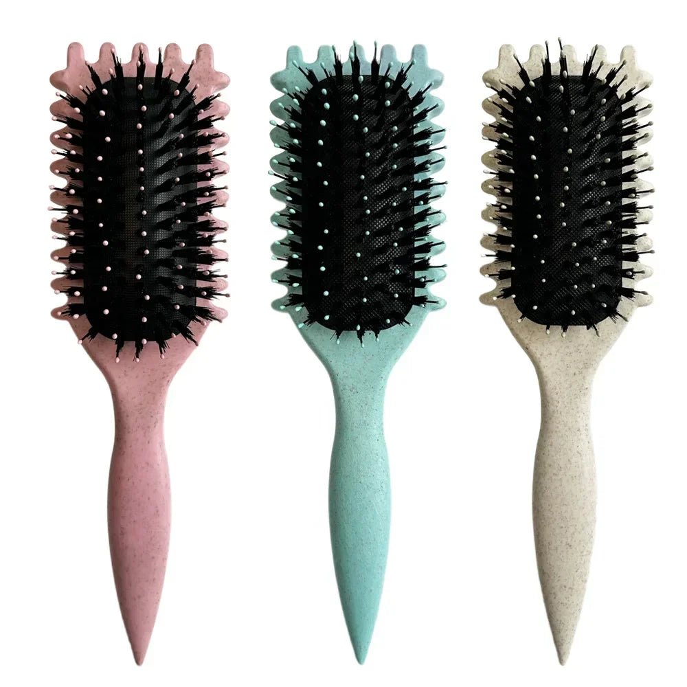 Salon Curly Hair Styling Brush - Combing & Shaping for Men & Women - lily supply
