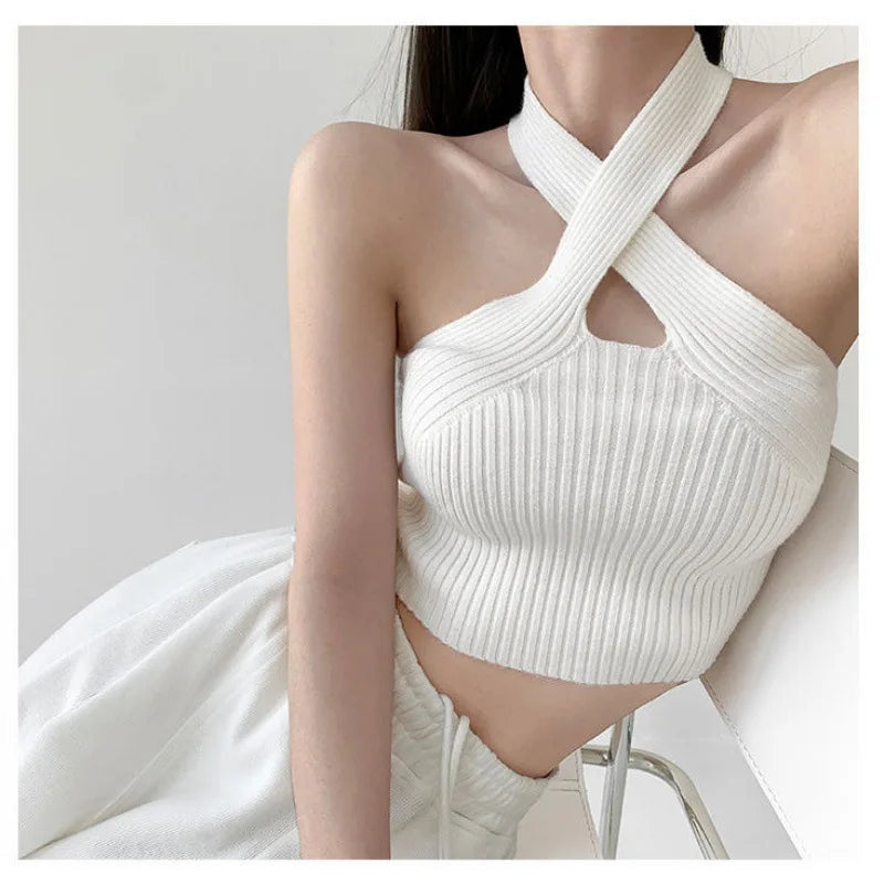 Women's Knitted Bustier Slim Fit Tank Top