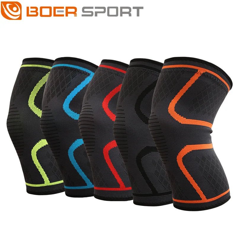 Knitted sports knee pads, running basketball, cycling fitness, anti slip, breathable nylon knee pads for men and women - lily supply