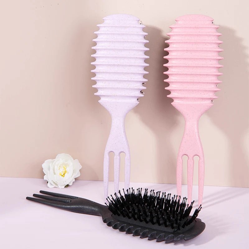 Candy Curly Hair Styling Brush - Nylon Bristle Detangling Comb - lily supply