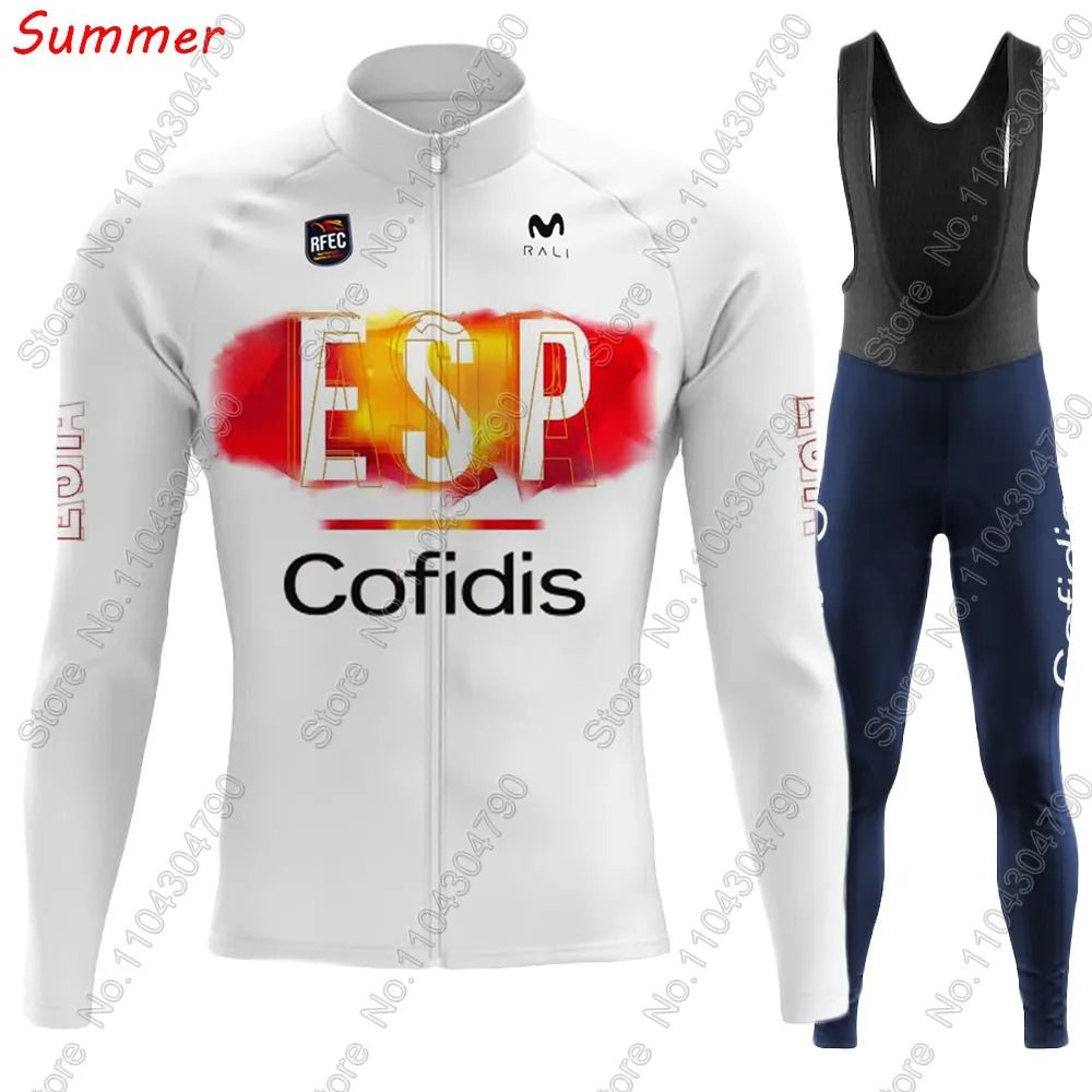 Spain National Team 2025 Cycling Jersey – Long Sleeve Set - lily supply