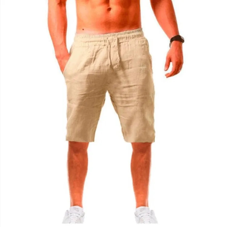 Men's Cotton Linen Pants - Breathable Loose Summer Trousers